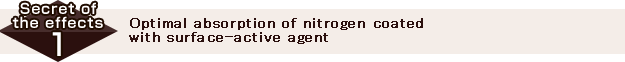 Optimal absorption of nitrogen coated with surface-active agent